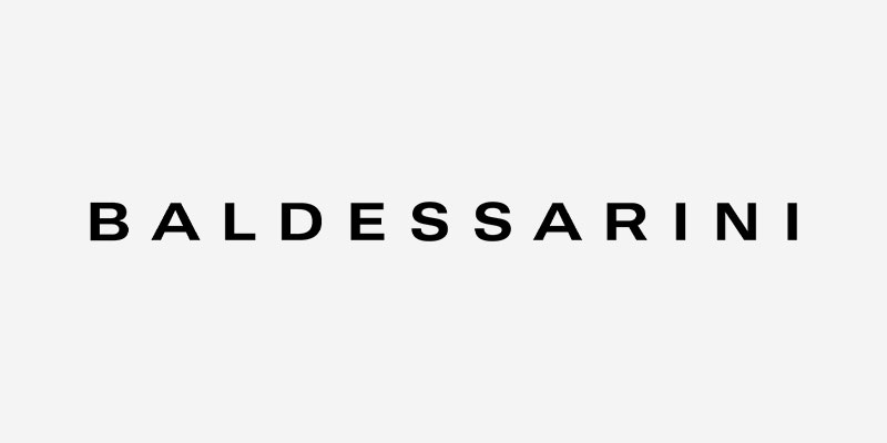 Black text spelling BALDESSARINI on a light gray background.